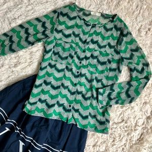 🛍BOGO XXI Geometric Pattern Shirt Shear
